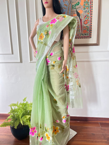 S A H E L I || Kota Doria Hand Paint Saree