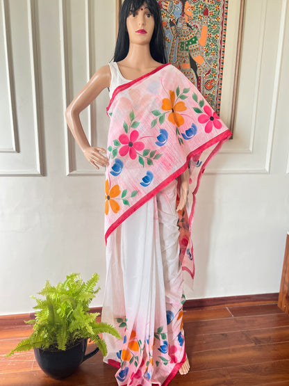 R E N U K A || Kota Doria Hand Paint Saree