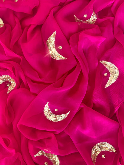 A D A  || Pure Chiffon Saree With Chand Sitara Hand Work