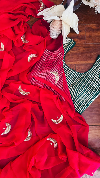 Sakhi - Sequence Work Green Blouse