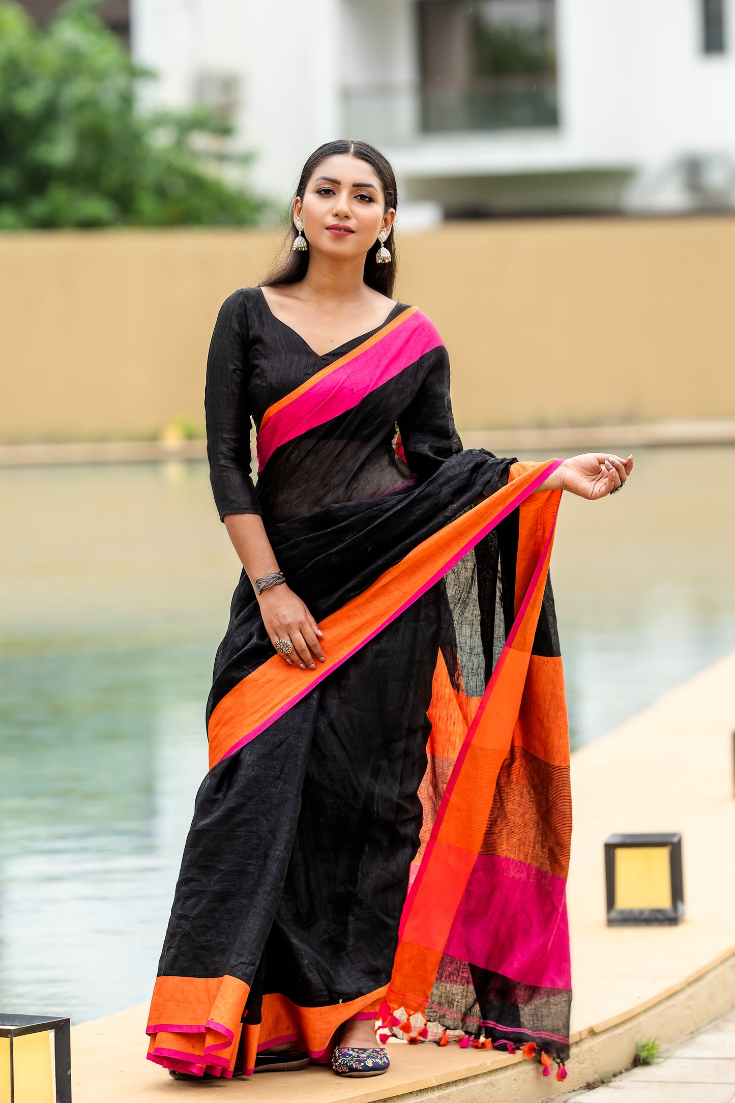 S A R A S W A T I || Pure Linen Saree