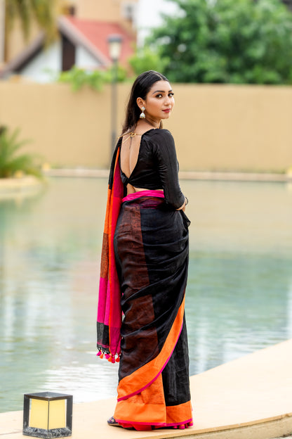S A R A S W A T I || Pure Linen Saree