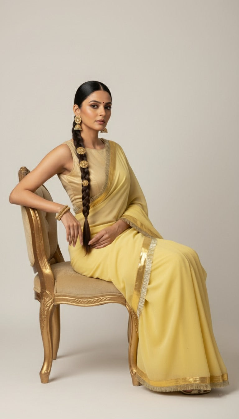 T R I N E T R A || Pure chiffon saree