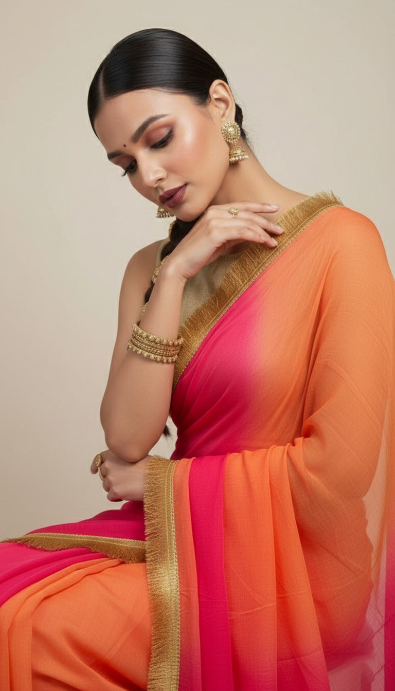 L A L I T A || Pure Chiffon saree