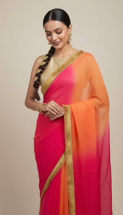 L A L I T A || Pure Chiffon saree