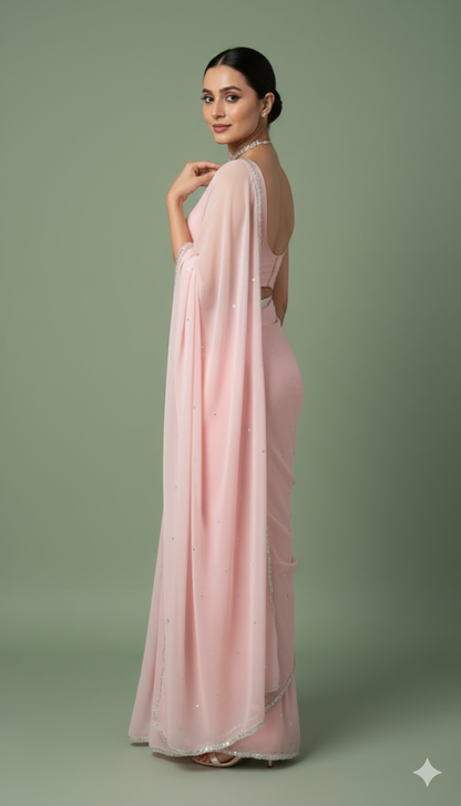 P R E R A N A || Organza Saree with sequence work
