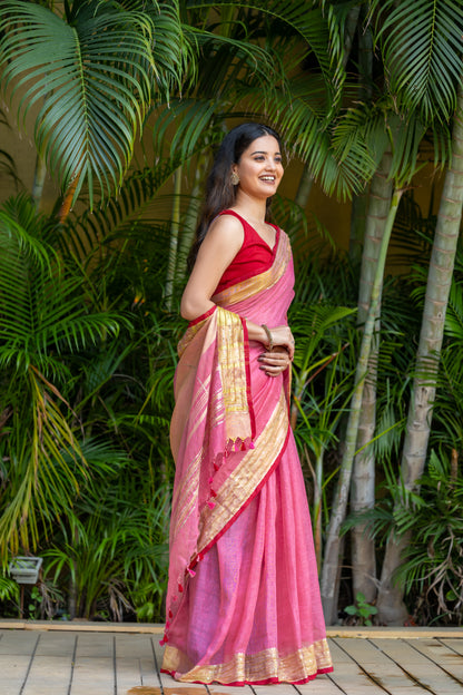 Y A M U N A || pure linen saree