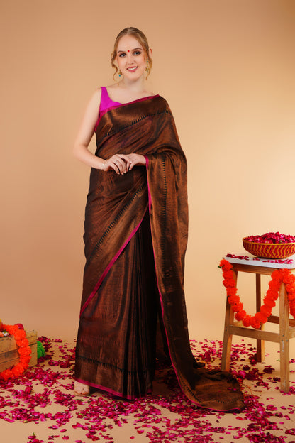 D I V Y A || Handloom Raga Tissue Saree
