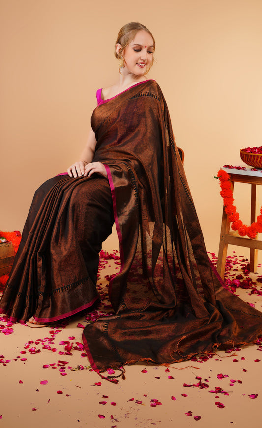 D I V Y A || Handloom Raga Tissue Saree
