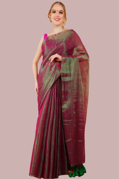 M I R A || Handloom Raga Tissue Saree