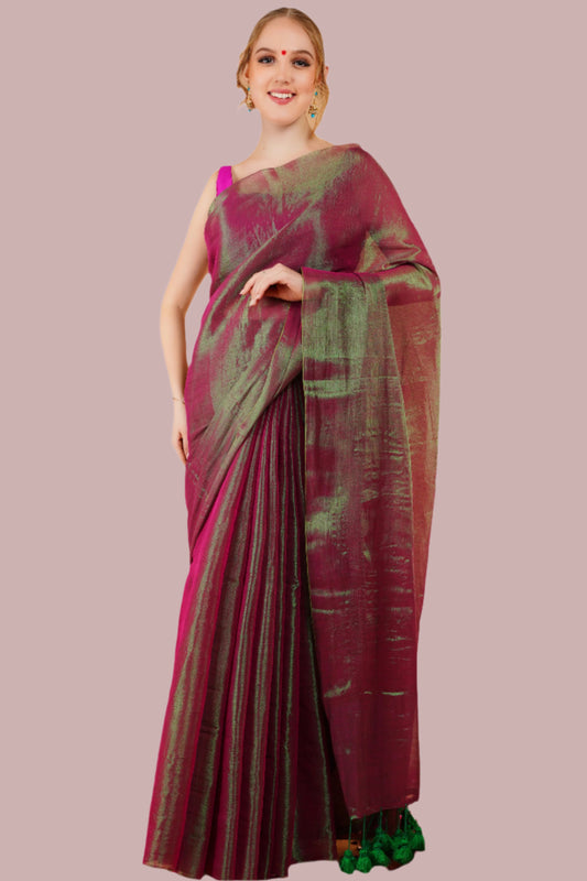 M I R A || Handloom Raga Tissue Saree