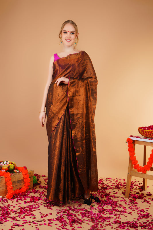 K A L P A N A || Handloom Raga Tissue Saree