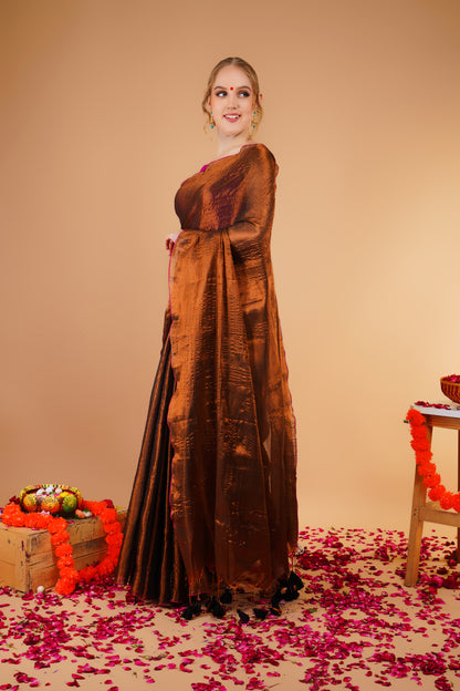K A L P A N A || Handloom Raga Tissue Saree