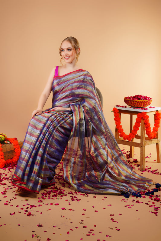 K E E S H A  || Handloom Tissue Saree