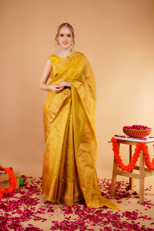 V A S A N T A || Crushed Tissue Saree