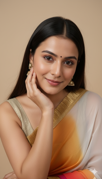 S H A K T I || Pure chiffon saree with Kiran lace