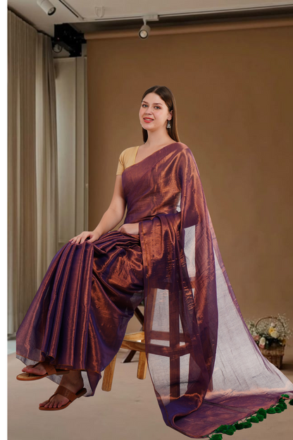 S H A L I N I || Handloom Raga Tissue Saree