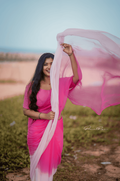 G H U L A B E E - S E || Pure Chiffon Saree