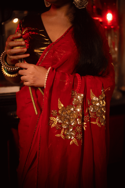 R A S E S H W A R I || Organza Heavy Work Saree