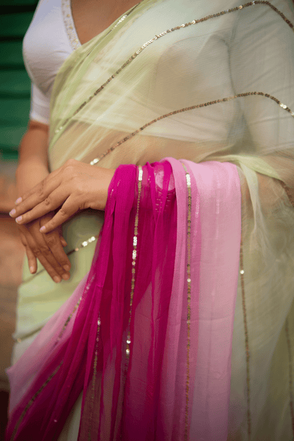 D H A T R I || Pure Chiffon saree