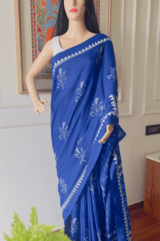 P A V I K A || Khadi Hand Block Paint Cotton Saree
