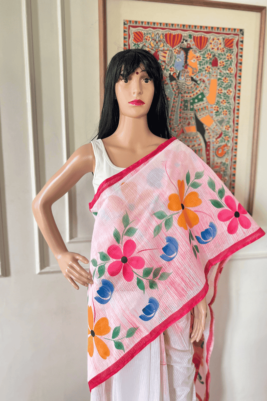 R E N U K A || Kota Doria Hand Paint Saree
