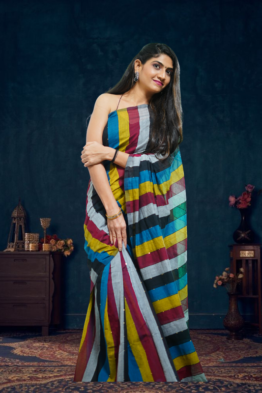 C H A M P A || Mull Cotton Saree