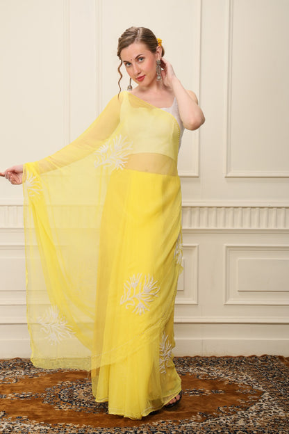 I N D R A N I || Pure Chiffon Saree