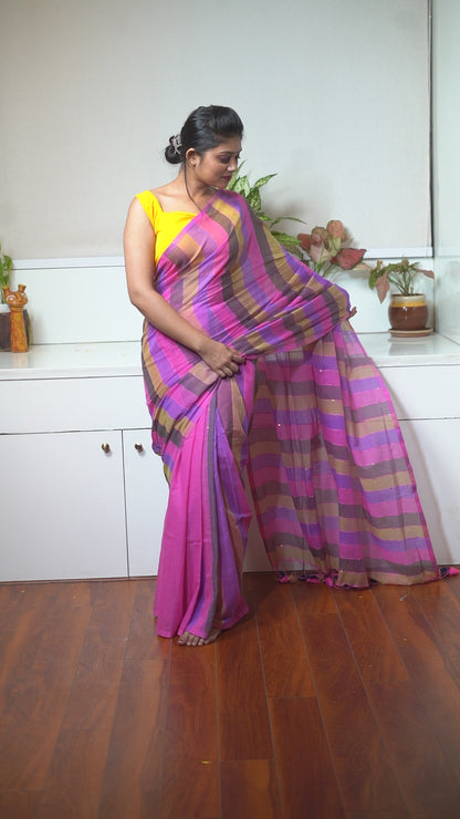 R A J A N I G A N D H A || Mull Cotton Saree