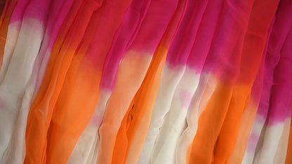 S A T R A N G E - S E || Pure Chiffon Saree