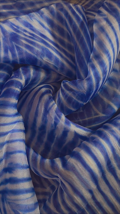 Pure Organza Silk Pink Laharia Saree || Anuradha