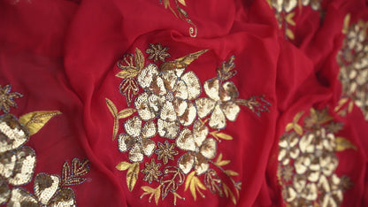 R A S E S H W A R I || Organza Sequence work Saree
