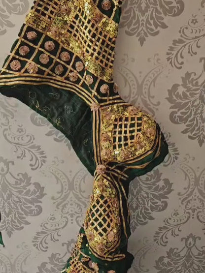 Green Aangi Blouse with Intricate Gota work