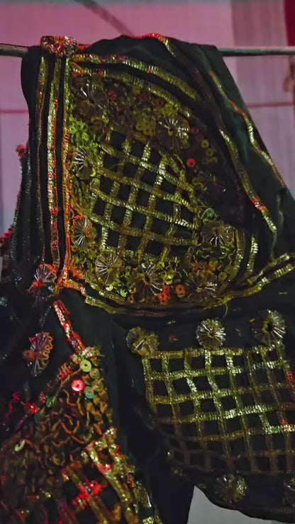 Green Aangi Blouse with Intricate Gota work