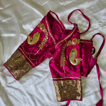 Matasya Magenta  Aangi Blouse in Real Lampi || Meena