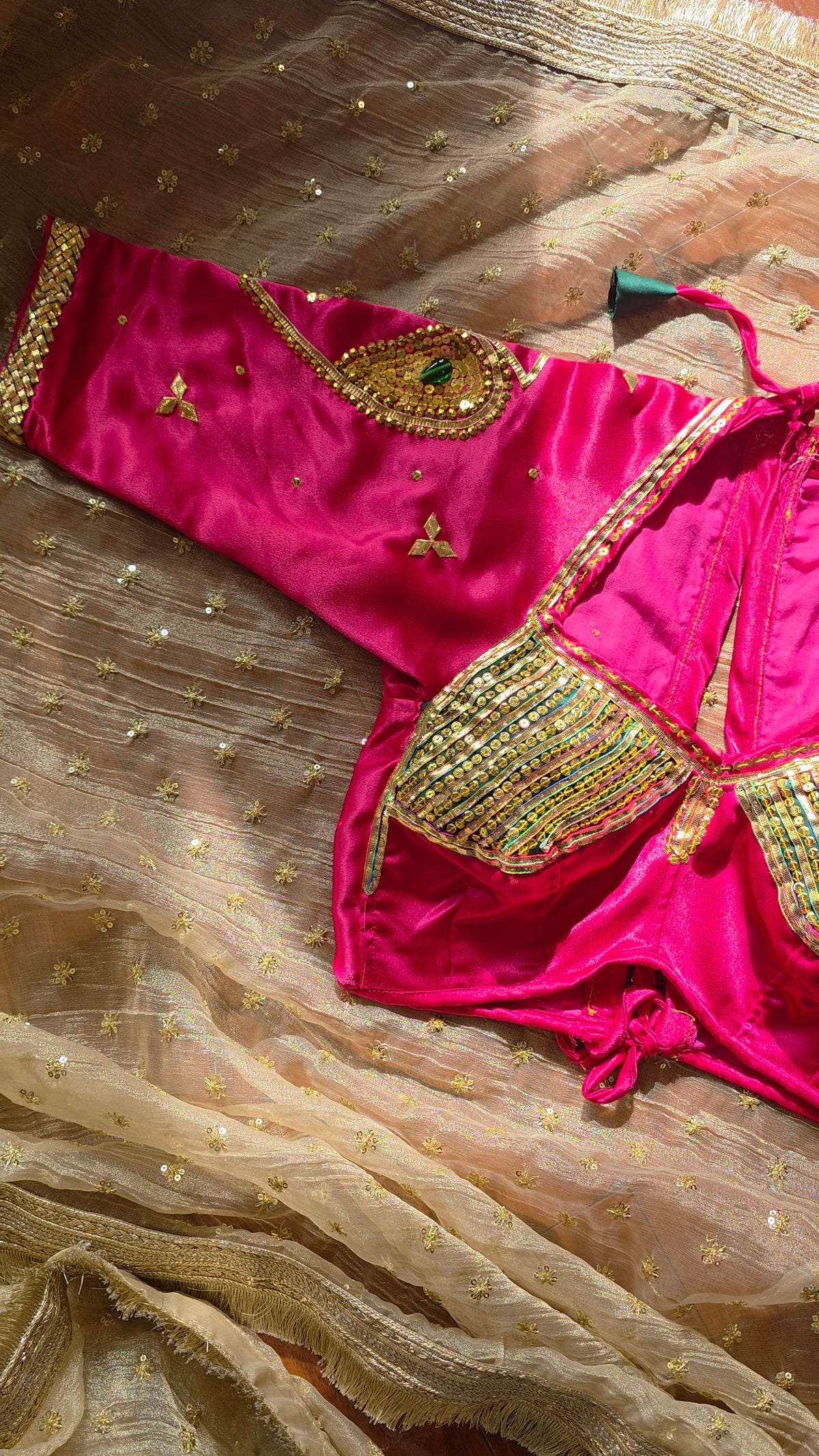 Tisse Saree with Sequence Work +  Heavy work Aangi