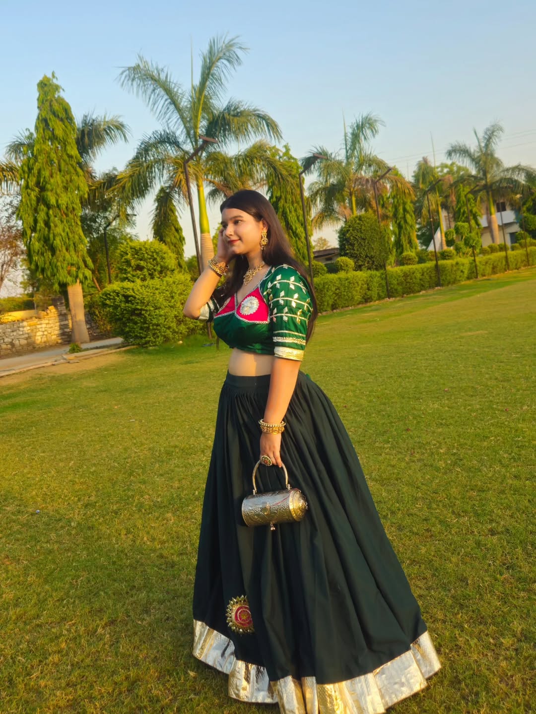 Goldne TissueAangi blouse with intricate HandWork || Harika