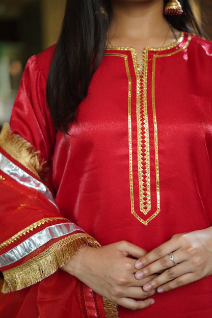 Red and Golden Suit set || Laali || Ethnic Saroj