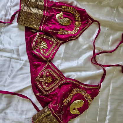 Matasya Magenta  Aangi Blouse in Real Lampi || Meena