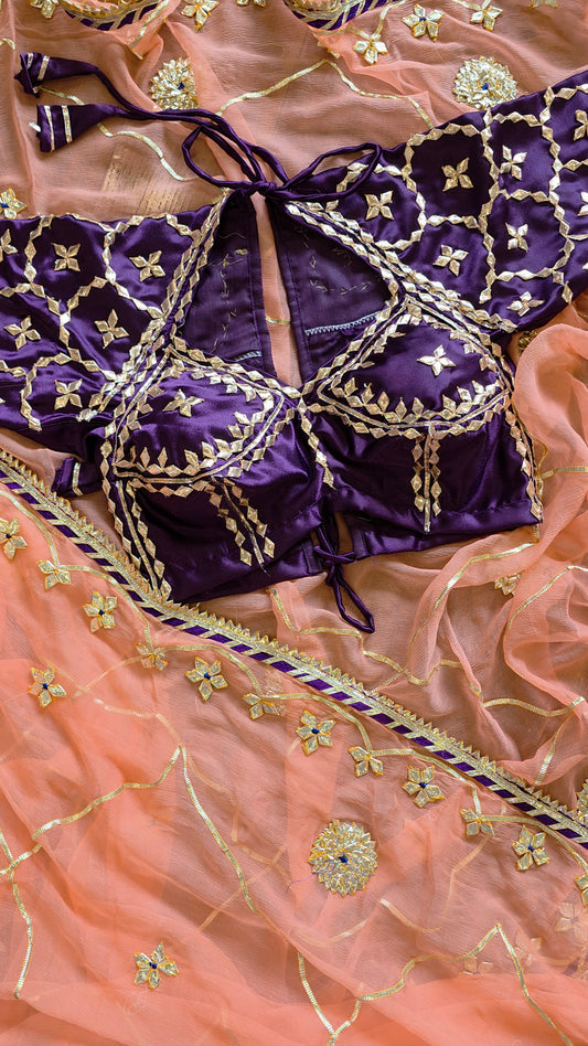 Purple Aangi Blouse ( Saree not included  )   || Urvashi