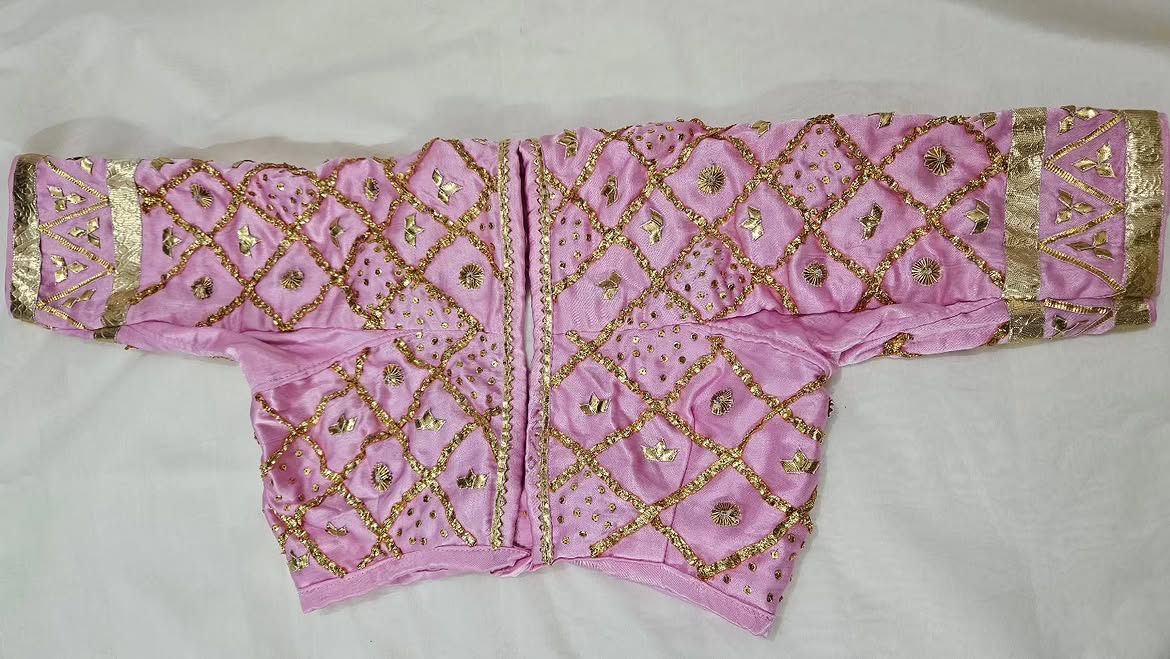 Pink Aangi blouse with intricate gota patti  HandWork  || Aashu