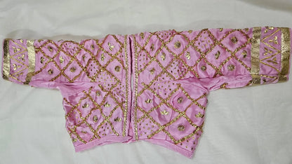 Pink Aangi blouse with intricate gota patti  HandWork  || Aashu