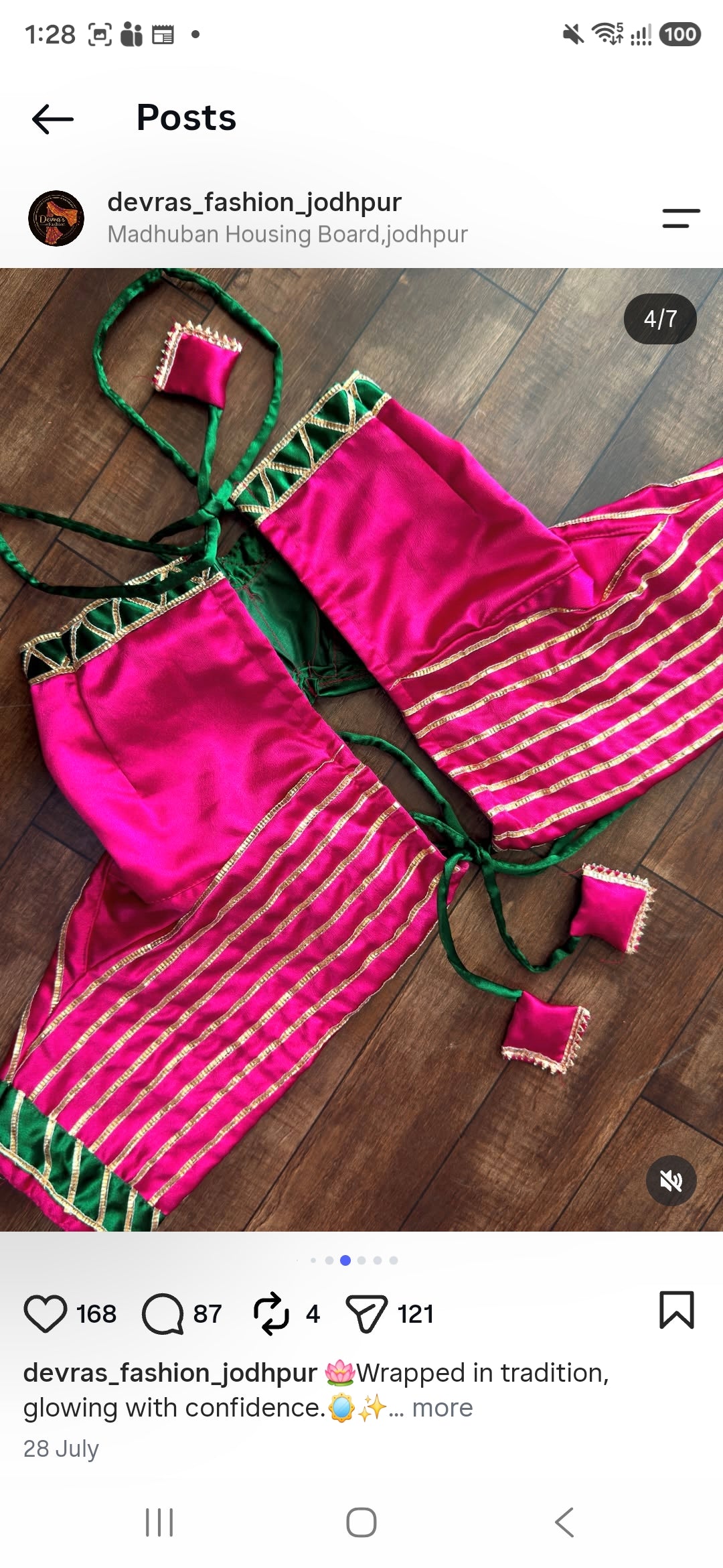 Rani Aangi Blouse with Intricate Gota work ||