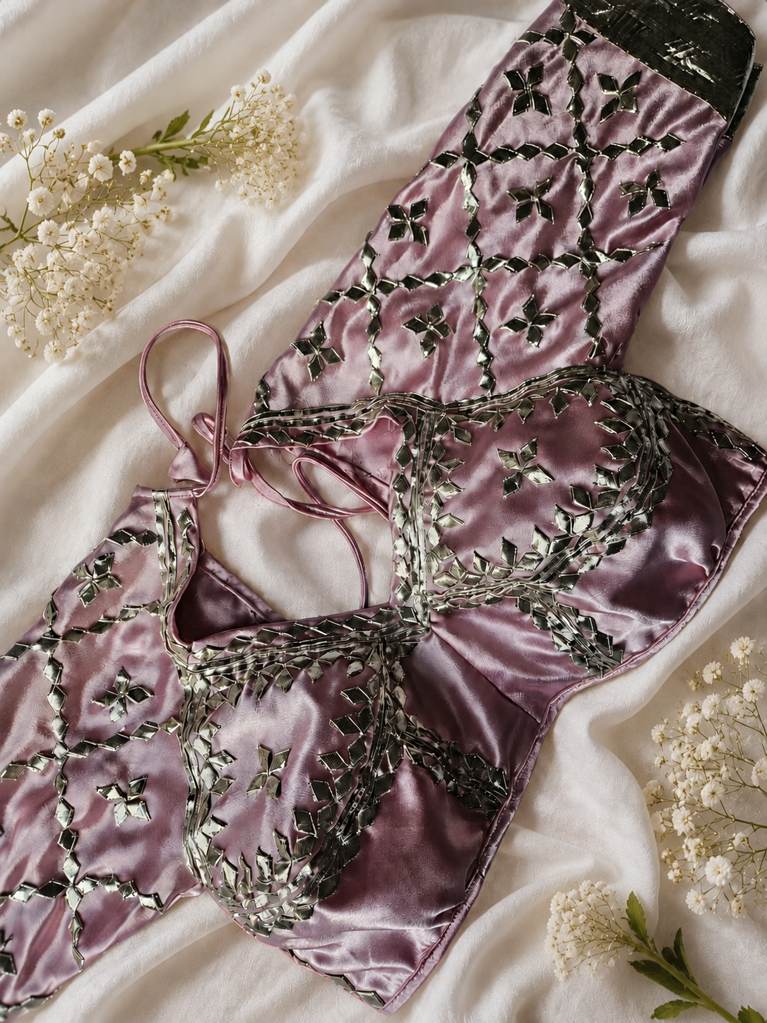 Pink Aangi Blouse with Intricate Sequence and Gota Patti Work || Rupa