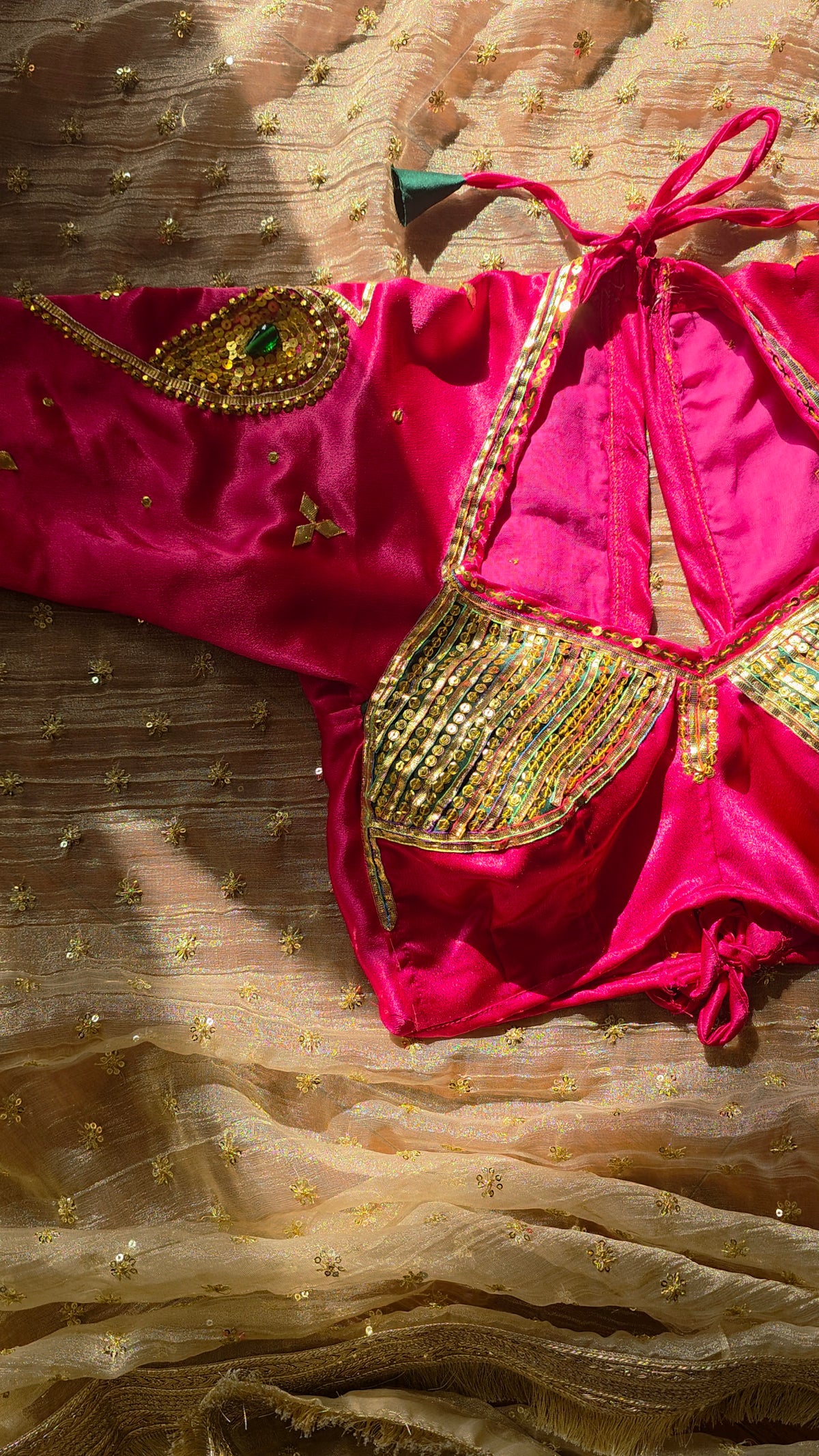 Tisse Saree with Sequence Work +  Heavy work Aangi