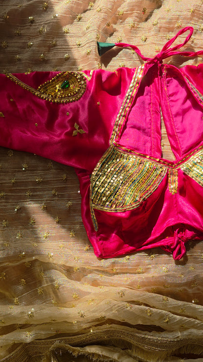 Tisse Saree with Sequence Work +  Heavy work Aangi
