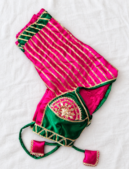 Rani Aangi Blouse with Intricate Gota work ||