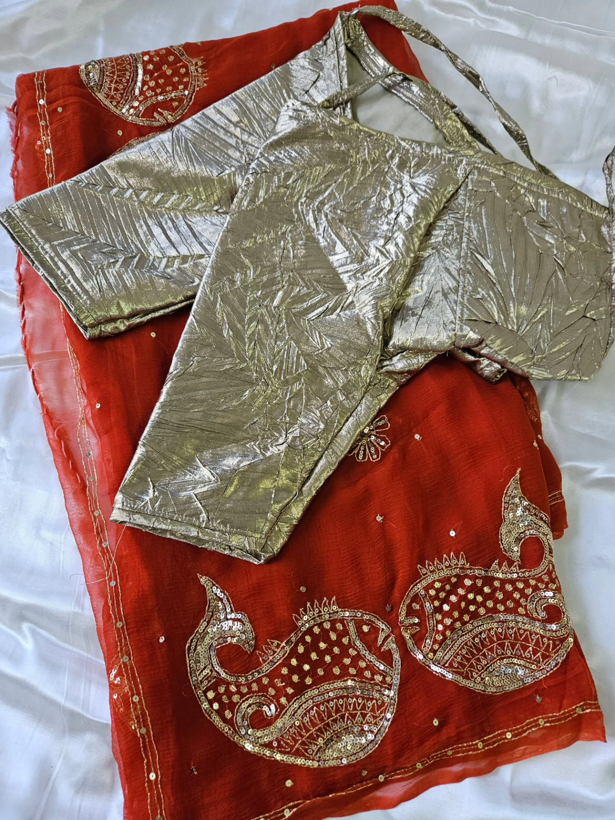 Pure Diamond Chiffon Saree with Aangi Blouse || Sindoorie