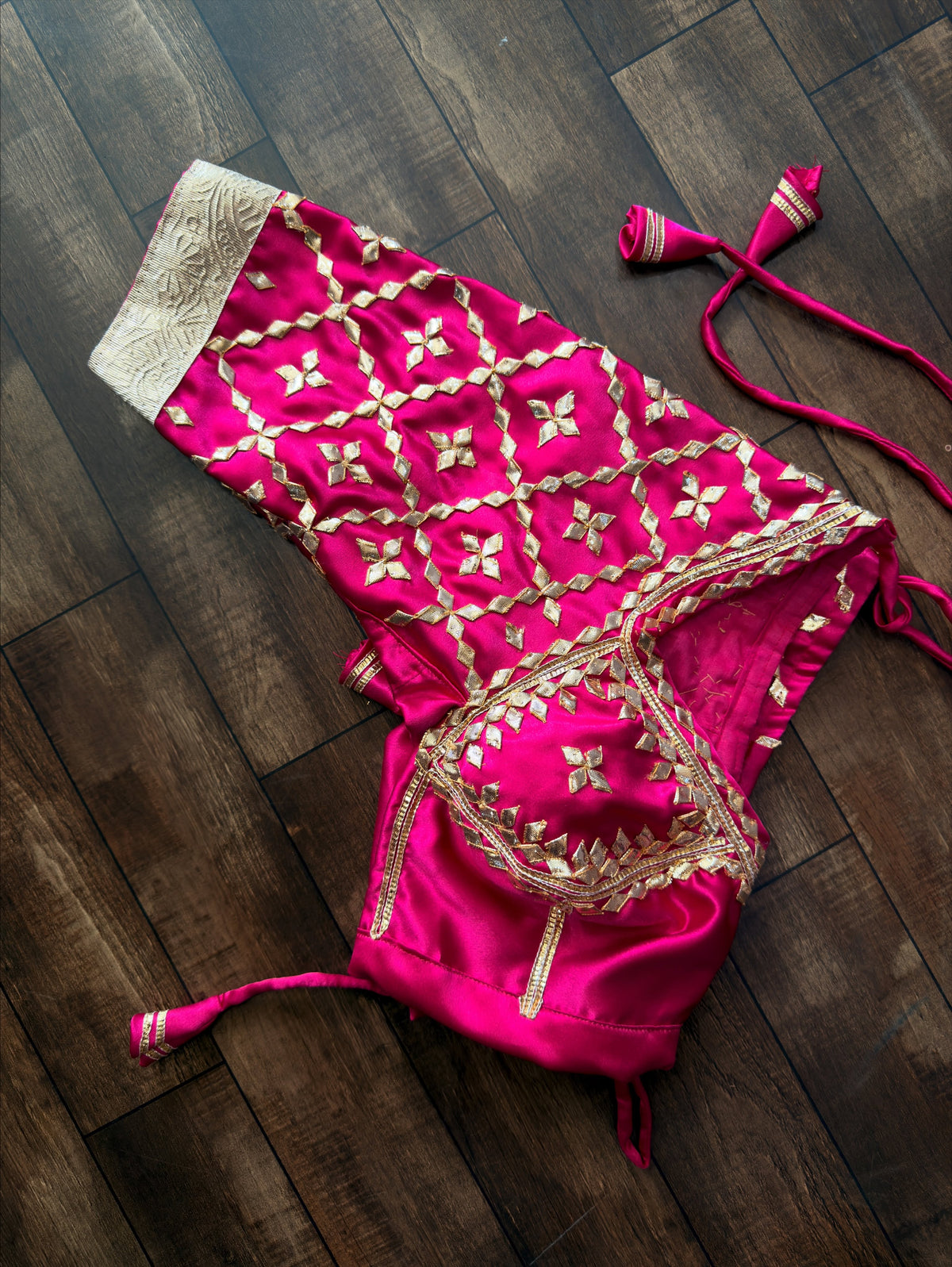 Pink Mull Chanderi 80 Kali Ghaghra Choli Set with Aangi