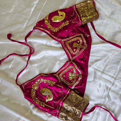 Matasya Magenta  Aangi Blouse in Real Lampi || Meena